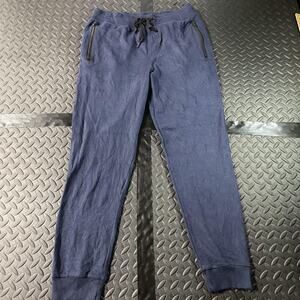 Aeropostale Pants Mens Medium Blue Jogger Sweatpants Zip Pocket Cuffed Lounge